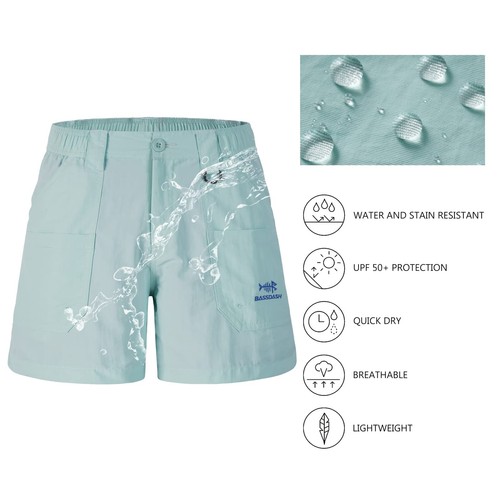 Youth Fishing Shorts 5" UPF 50+ Quick Dry Hiking Cargo Shorts Boys Girls - Picture 4 of 6