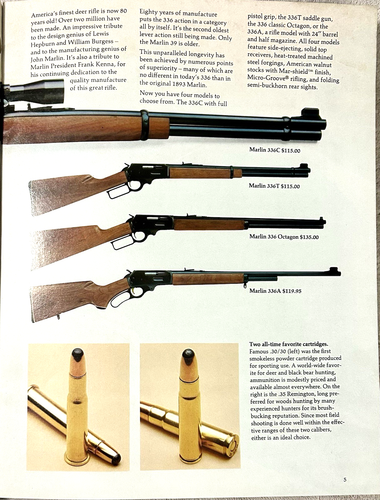 ORIGINAL FABRIK 1973 MARLIN SPORT FEUERWAFFEN PROSPEKT KATALOG - 32 SEITEN - Bild 2 von 9