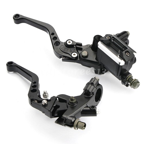7/8'' 22mm Universal Motorcycle Brake Clutch Master Cylinder Reservoir Lever Set - Bild 7 von 20