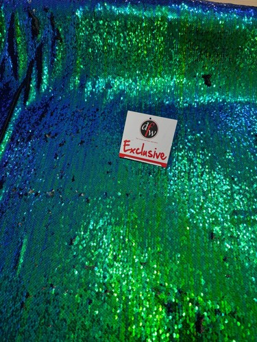 New Mermaid Sequin heavy Designer Fabric, Craft, Prom, Dance, Dress, 140cm wide! - Picture 10 of 12
