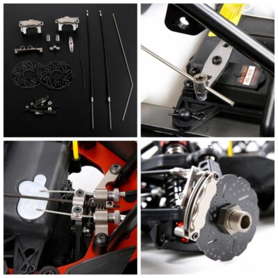 CNC alloy front cable brake system wire brake fit 1/5 baja 5B HPI KM Rovan