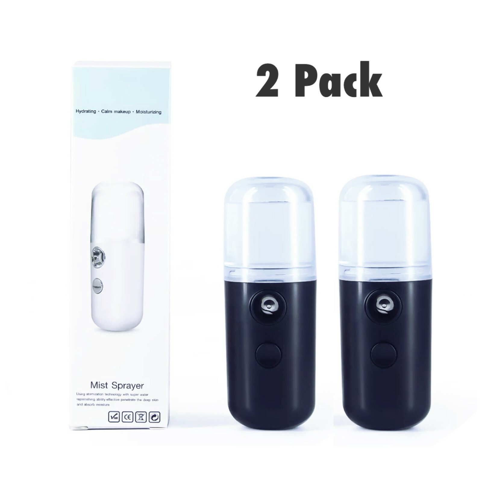 2 Pack Automatic Mist Spray Bottle For Sanitizer Facial Mist Sprayer ...