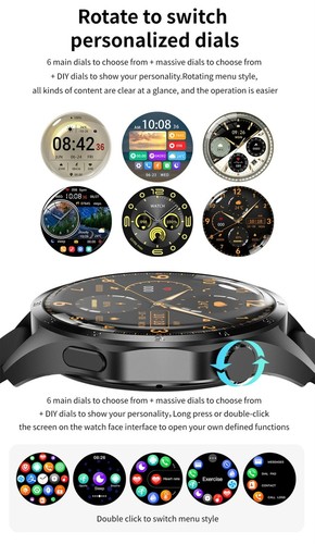 GT4 PRO Waterproof Smart Watch NFC GPS Tracker AMOLED Bluetooth Call Men Women, - Zdjęcie 9 z 31