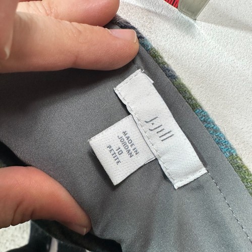 Falda J Jill Mezcla de Lana Tartán Escocés Flecos Envolvente Hasta la Rodilla Talla 10P 10 Pequeña - Imagen 4 de 13