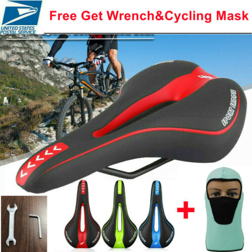 Soft Bike Mountain Bicycle Seat Soft Saddle Pad + Balaclava Cycling Mask Wrench - Picture 3 of 14