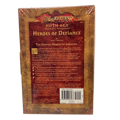Dragonlance Heroes Of Defiance Supplemento drammatico Quinta Età D&D TSR 1997 NUOVO! - Foto 8 di 11