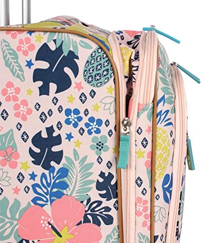 Lily Bloom Designer Pattern Collection 3 Piece Luggage Set Lightweight Suitcase - Picture 57 of 70