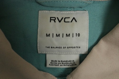 RVCA Jacket Button Up Men's Size Medium Two Front Pockets - Picture 11 of 13
