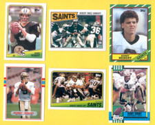 1986-1990 Topps BOBBY HEBERT New Orleans Saints 6-Card Lot Rookie RC Card