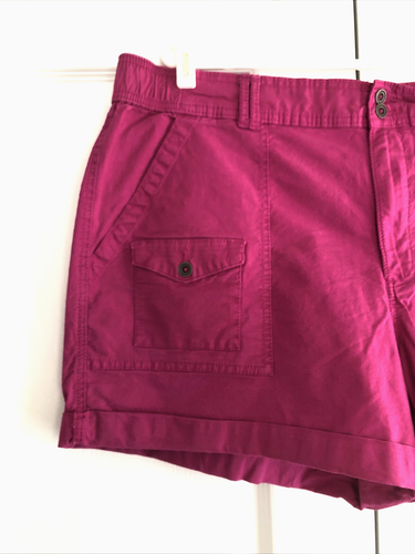 Time and Tru Women's Shorts Size 20 Hot Pink Stretch Elastic Sides at Waist - Picture 3 of 7