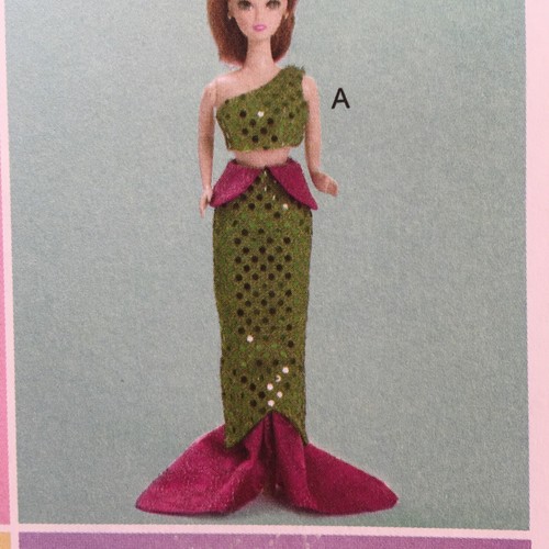 McCall 7761 11.5 inch Doll Fairy Mermaid Costume Wings Clothes New Uncut Pattern - Picture 3 of 12