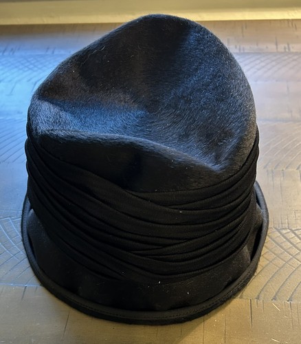 Vintage Women's Hat lot 7 Miss Eileen Brandt NY Styled Janet weave Black soft + - Picture 8 of 22