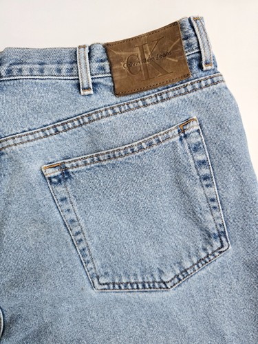 Vintage 90s Calvin Klein Jean Shorts Mens Size 38 Easy Fit Double Stone Wash - Picture 7 of 8