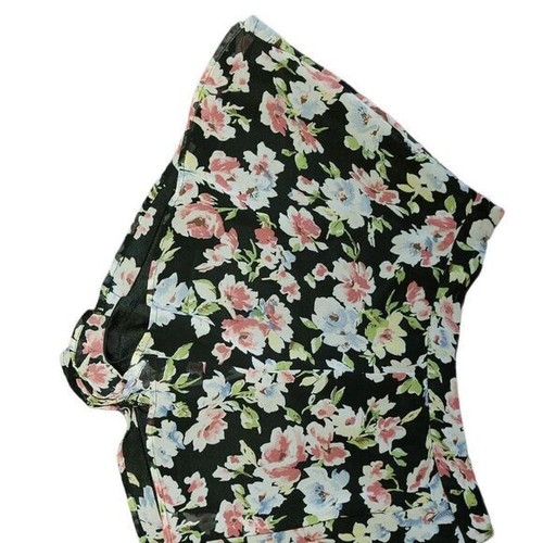 charlotte russe shorts women sz m flower print multicolor hipster cottagecore - Picture 2 of 3