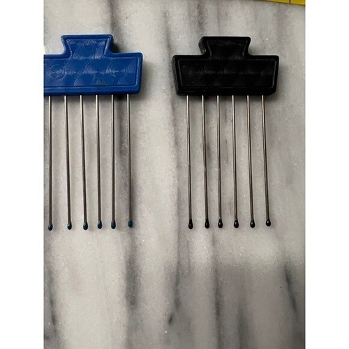 Vintage 80er 90er Goody Hair Pic Stylingkamm 2er Set blau schwarz - Bild 8 von 10
