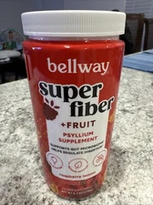 Bellway Super Fiber Powder Fruit Sugar Free Psyllium Husk Fiber Supplement 8.3oz