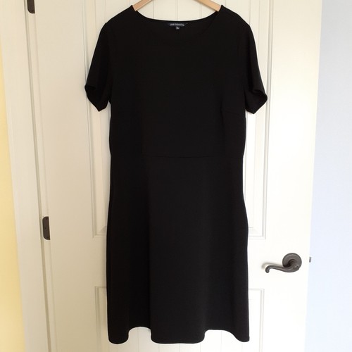 Travelsmith Women's Short Sleeve Ribbed Midi Dress Black Size XL