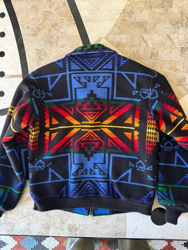 EUC Vintage Pendleton Indian Aztec Print Wool Blend Bomber Style Jacket Men's M - Picture 2 of 9