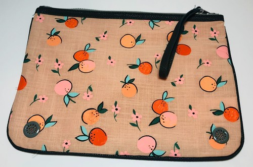 Swim Sacks H for Happy, Oranges 100% Cotton w/ 100% Polyester lining 9"x12" - Picture 2 of 3