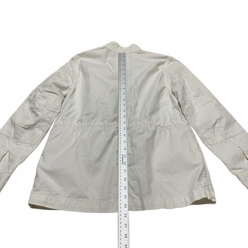 GAP Women's Size Medium Off White Lightweight Utility Jacket Cotton - Picture 9 of 15