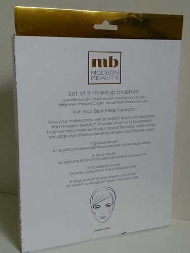 MODERN BEAUTY SET OF 5 MAKEUP BRUSHES POWDER BLUSH FOUNDATION EYE SHADOW BRUSH - Picture 11 of 12