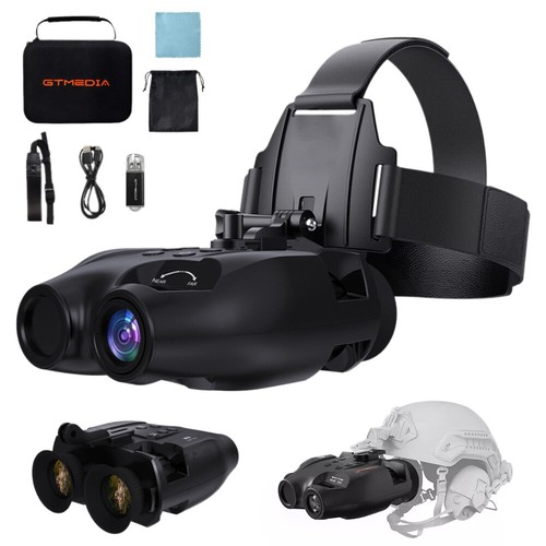 1X Night Vision Goggles Binoculars Digital IR Head Mounted Hunting Rechargeable - Picture 3 of 68