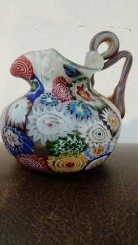 Vaso Brocca Murano Millefiori Fratelli Toso - Foto 2 di 15