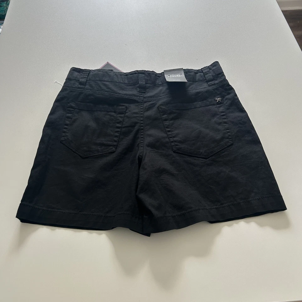 Nanette by Nanette Lepore Mujer Niño Corto Tiro Medio Negro Chino NUEVO Talla 4 Foto 2 de 4