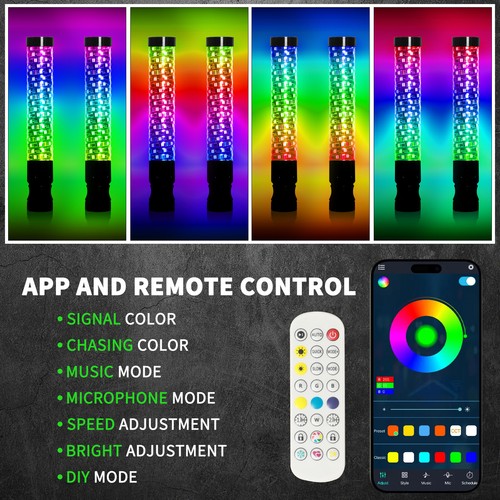 2 PIEZAS 2 PIES Espiral LED Látigo de Grasa Luz RGB Antena de Persecución Látigos Iluminados para UTV ATV - Imagen 2 de 12