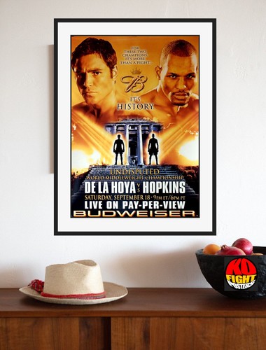 OSCAR DE LA HOYA vs. BERNARD HOPKINS: Original Budweiser Boxposter 30D - Bild 9 von 12