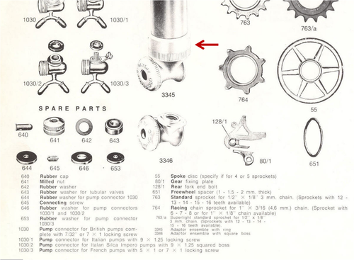 ¿Alguna vez has visto uno? Collar raro (solo) para pegamento en cabezal bomba Campagnolo 3345 Excelente - Imagen 7 de 7