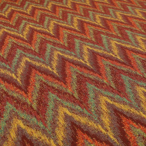 New Heavyweight Boho Inspired Zig Zag Upholstery Fabric For Cushions & Curtains - Picture 13 of 73