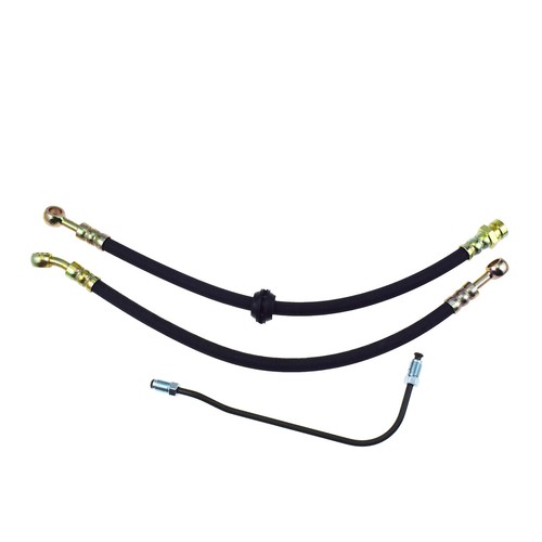 Front Disc Brake Upper & Lower Side Hose w/Pipe Kit For Honda CB350F/450/550/750 - Picture 11 of 12