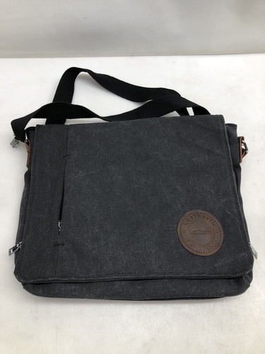 Bolso bandolera Leathario para hombre, Messenger Bag de cuero auténtico y lona