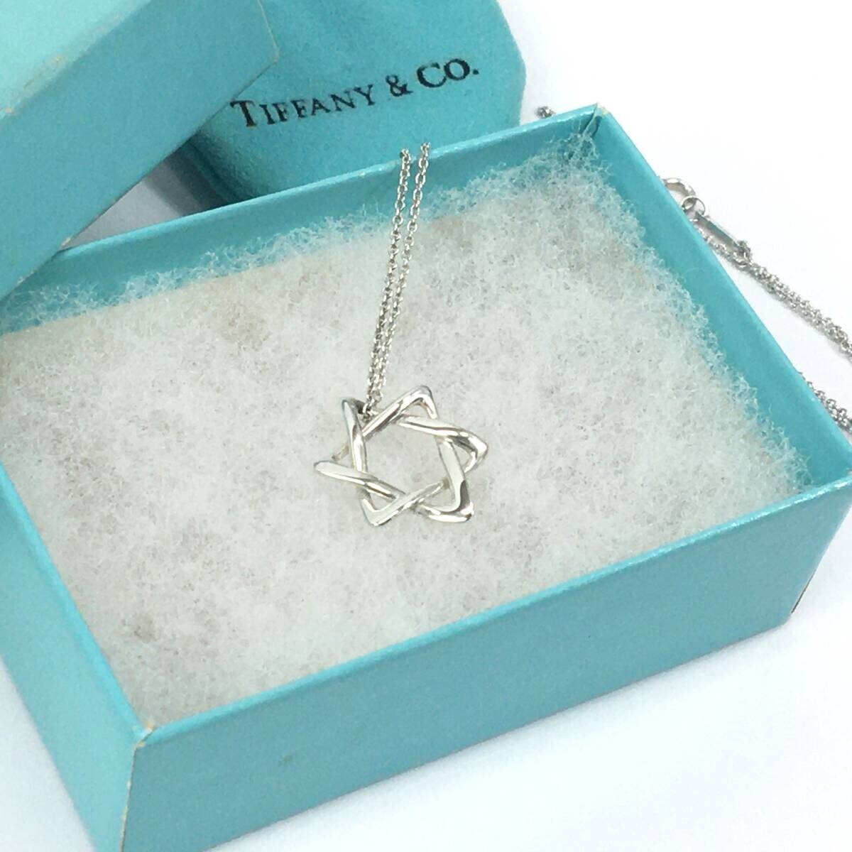 Tiffany & Co. Star of David Pendant Necklace  Elsa Peretti Silver925
