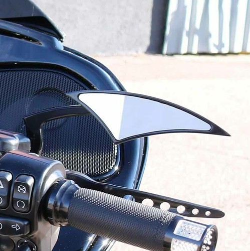 For Harley for Sportster XL1200 883 XL883 Black Motorcycle Rearview Mirrors CT - Picture 3 of 11