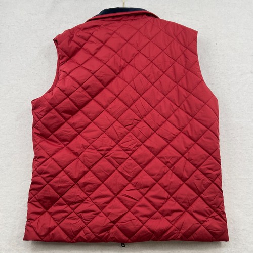 NWT Brooks Brothers Women's Red Sleeveless Puffer Quilt Vest Full Zip Size M - Picture 8 of 8