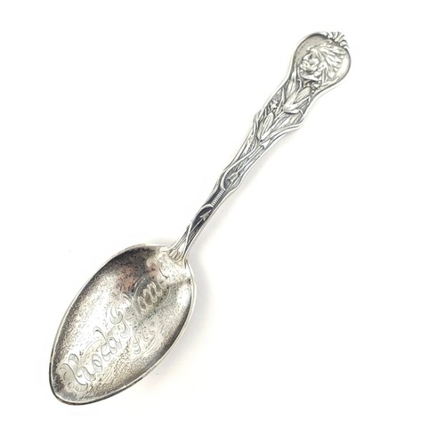 Hermosa cuchara de recuerdo de plata esterlina para indios nativos americanos de Rock Island - Imagen 4 de 8