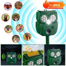 Upgraded Solar Ultrasonic Animal Repellent Dog Cat Skunk Deer Raccoon For Garden