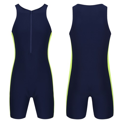 Herren Schwimmanzug Badeanzug Einteiler Ärmellos RushGuard Kurz Overall Bademode - Bild 40 von 51
