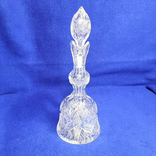 ABP Antique American Brilliant Period Cut Crystal Bell Shaped Decanter 12" - Picture 4 of 19