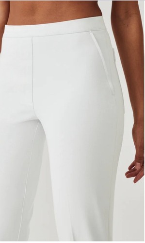 SPANX Womens Tall Small On-the-Go Ankle Slim Straight Pant White - Picture 3 of 9