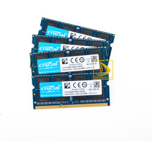 Crucial 40 GB DDR3L RAM 10X 4 GB PC3L 12800 1600MHz Laptop Memory SO-DIMM 204Pin - Picture 3 of 5