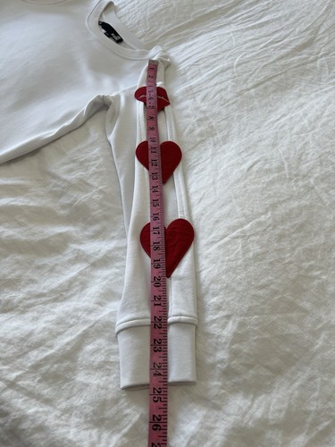 Moschino Love | SZ US 6 | White Sweatshirt Dress | Heart Cut Out Sleeve | NWOT - Picture 5 of 11