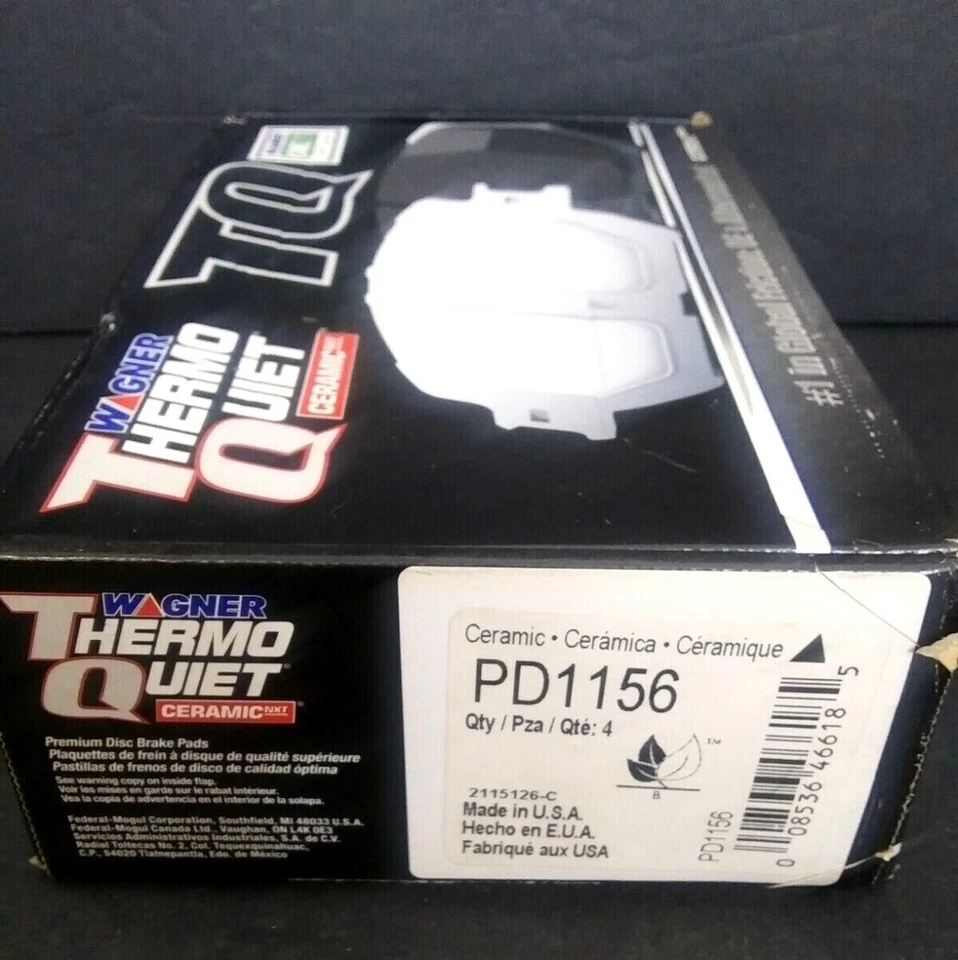 Juego de pastillas de freno de disco Wagner Brake PD1156 para 06-11 Hyundai Accent y 06-11 Kia Rio Foto 4 de 4