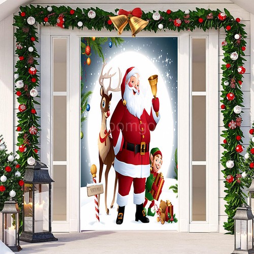 Hot sale - Door Hanging Christmas Door Cover Window Sign Banners Christmas Decor - Picture 69 of 98
