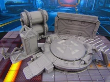 8 pc Space Ship Hangar Starfighter Landing & Service Bay Scenery Scatter Terrain