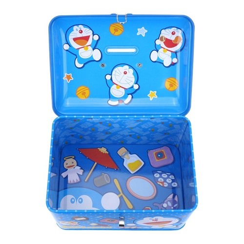 Doraemon Roboter Katzenmünze Bargeldbank sicher Geld sparen Pippy Dose Aufbewahrungsbox Kinder - Bild 2 von 6