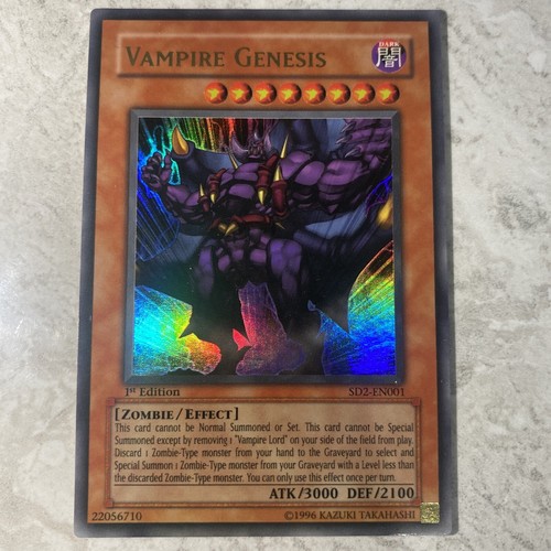 Yugioh - Vampire Genesis - SD2-EN001 - Ultra Rare - 1st Edition | eBay