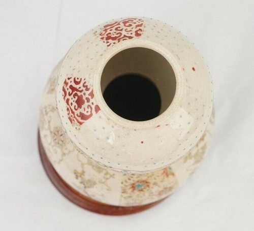 Antico vaso giapponese Sasuma Meiji doppio gord alto 8 pollici XIX secolo - Foto 6 di 9
